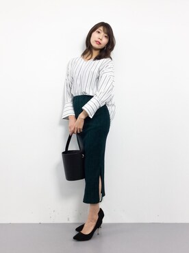 吉岡由梨子さん（レディース・158cm）の春コーディネート