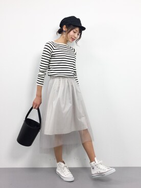 吉岡由梨子さん（レディース・158cm）の春コーディネート