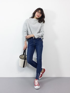 吉岡由梨子さん(レディース・158cm)の春コーディネート