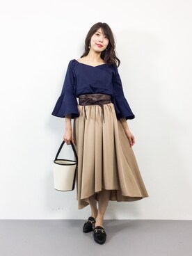 吉岡由梨子さん(レディース・158cm)の春コーディネート
