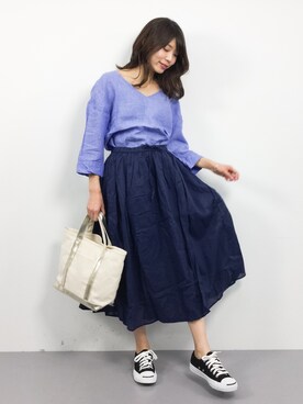 吉岡由梨子さん(レディース・158cm)の春コーディネート