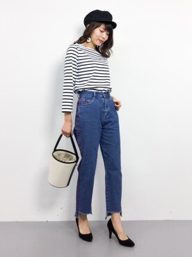 吉岡由梨子さん（レディース・158cm）の春コーディネート