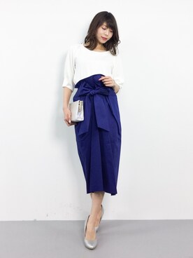 「Te chichi（テチチ）のアイテム」を使った、吉岡由梨子さん（レディース・158cm）の春コーディネート