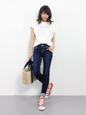 吉岡由梨子さん（レディース・158cm）の春コーディネート