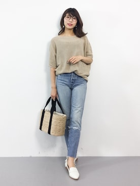 吉岡由梨子さん（レディース・158cm）の春コーディネート