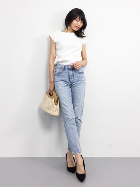 吉岡由梨子さん（レディース・158cm）の春コーディネート