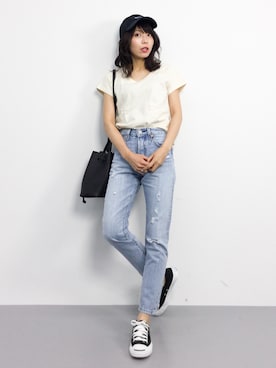 吉岡由梨子さん（レディース・158cm）の春コーディネート