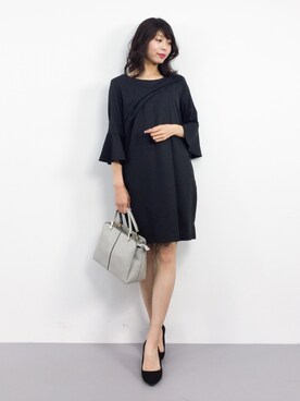 「moca couture（モカクチュール）のアイテム」を使った、吉岡由梨子さん（レディース・158cm）の夏コーディネート