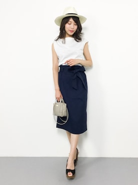 吉岡由梨子さん(レディース・158cm)の夏コーディネート