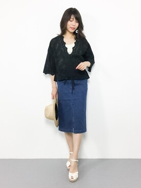 吉岡由梨子さん（レディース・158cm）の夏コーディネート