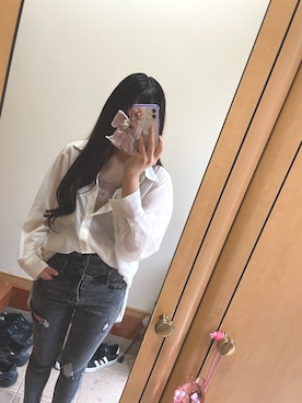 「rps（アールピーエス）のアイテム（キャミソール）」を使った、いもは切実に垢抜けたいさん（レディース・152cm）の春コーディネート