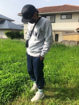 「シュプリーム」｜「アイテム（その他）」を使った、シンさん（メンズ・172cm）の春コーディネート