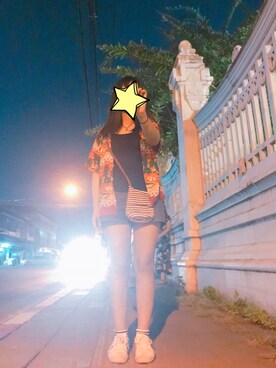 「アイテム（ラッピングキット、レッド系）」を使った、葱葱さん（レディース・155cm）の春コーディネート