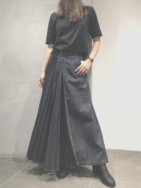 「Yasutoshi Ezumi（ヤストシエズミ）のアイテム」を使った、kawamotoさん（レディース・166cm）の夏コーディネート