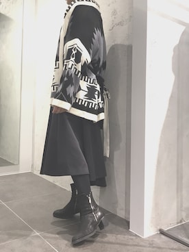 「B2nd」｜「アイテム（ブーツ）」を使った、kawamotoさん（レディース・166cm）の冬コーディネート
