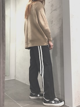 「B'2nd（ビーセカンド）のアイテム（パンツ）」を使った、kawamotoさん（レディース・166cm）の冬コーディネート