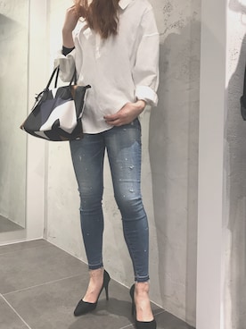 「Roberta Pieri（ロベルタピエリ）のアイテム」を使った、kawamotoさん（レディース・166cm）の冬コーディネート