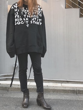 「B2nd」｜「アイテム（スウェット）」を使った、kawamotoさん（レディース・166cm）の春コーディネート