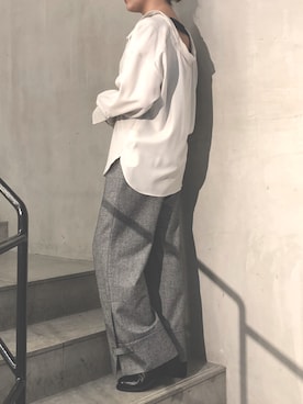 「EZUMi（エズミ）のアイテム（その他パンツ）」を使った、kawamotoさん（レディース・166cm）の夏コーディネート