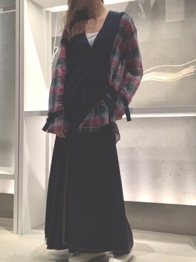 「ゆるカーディガン」｜kawamotoさん（レディース・166cm）の春コーディネート