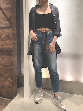 「GOLDEN GOOSE（ゴールデングース）のアイテム（スニーカー）」を使った、kawamotoさん（レディース・166cm）の夏コーディネート