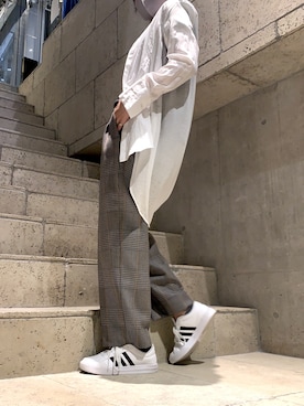 「EZUMi（エズミ）のアイテム（その他パンツ）」を使った、kawamotoさん（レディース・166cm）の夏コーディネート