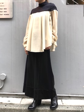 「B2nd」｜「アイテム（ブーツ）」を使った、kawamotoさん（レディース・166cm）の秋コーディネート