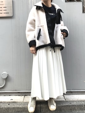 「EZUMi（エズミ）のアイテム（ジャケット/アウター）」を使った、kawamotoさん（レディース・166cm）の秋コーディネート