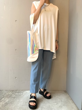 「B'2nd（ビーセカンド）のアイテム（バッグ）」を使った、kawamotoさん（レディース・166cm）の春コーディネート