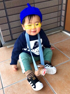 山紫さん(キッズ・80cm)の冬コーディネート