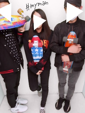 「KENZO」｜「アイテム（パーカー）」を使った、ヒジリさん（レディース・164cm）の冬コーディネート