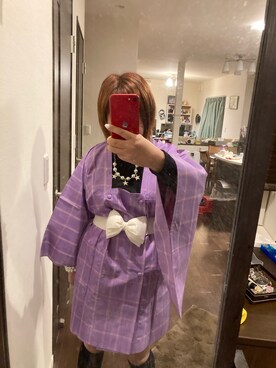 「きもの」｜「アイテム（ワンピース/ドレス）」を使った、清姫さん（レディース・150cm）の冬コーディネート