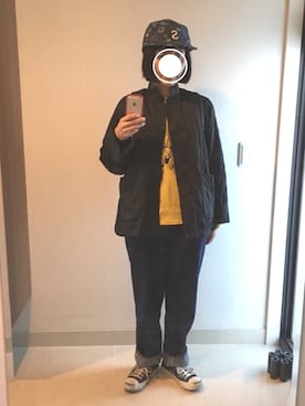 「I am I in fact...（アイアムアイインファクト）のアイテム（ナイロンジャケット）」を使った、すぅさんさん（レディース・155cm）の春コーディネート