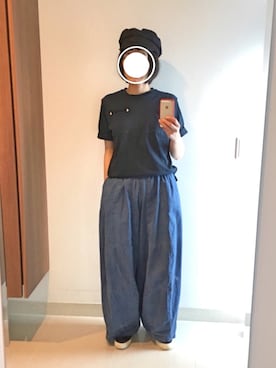 「マリン」｜「アイテム（スリッポン）」を使った、すぅさんさん（レディース・155cm）の春コーディネート