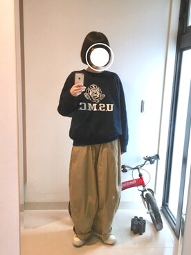 「CONVERSE（コンバース）のCONVERSE コンバース ONE STAR(A) 32340280 OX *WHITE/BLACK （スニーカー）」を使った、すぅさんさん（レディース・155cm）の秋コーディネート