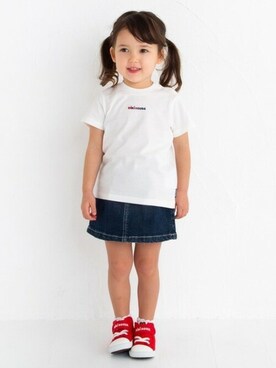 「MIKI HOUSE（ミキハウス）のアイテム（Tシャツ/カットソー）」を使った、mikihouse担当者さん（キッズ・92cm）の夏コーディネート