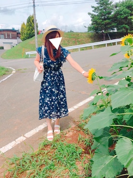 「ひまわり畑」｜「アイテム（アナログ腕時計）」を使った、bibiさん（レディース・165cm）の秋コーディネート