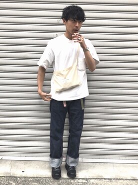 「Scye（サイ）のアイテム（デニムパンツ）」を使った、あっけーさん（メンズ・171cm）の春コーディネート