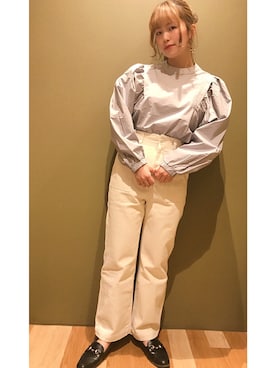 「Green　Parks（グリーンパークス）のアイテム（その他パンツ）」を使った、ikmdayooさん（レディース・160cm）の冬コーディネート