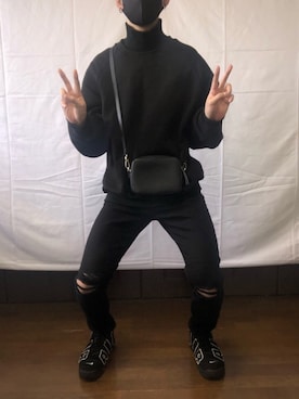 「neos（ネオス）のアイテム（スウェット）」を使った、蓮田仁さん（メンズ・175cm）の秋コーディネート