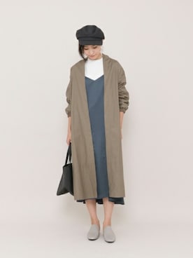 「スリッパ」｜「アイテム（その他アウター）」を使った、SENSE OF PLACE ONLINE STOREさん（レディース・166cm）の冬コーディネート