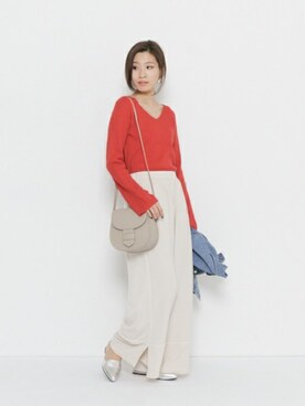 「ウエストイン」｜「アイテム（その他アウター）」を使った、SENSE OF PLACE ONLINE STOREさん（レディース・166cm）の春コーディネート