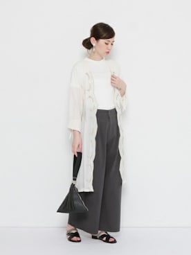 「ウエストイン」｜「アイテム（その他アウター）」を使った、SENSE OF PLACE ONLINE STOREさん（レディース・166cm）の春コーディネート