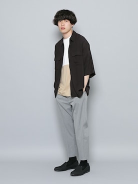 「アンクルパンツ」｜SENSE OF PLACE ONLINE STOREさん（メンズ・177cm）の春コーディネート