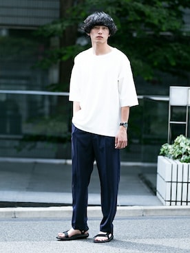 SENSE OF PLACE ONLINE STOREさん（メンズ・177cm）の夏コーディネート