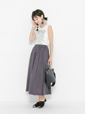 「大振りアクセサリー」｜SENSE OF PLACE ONLINE STOREさん（レディース・166cm）の夏コーディネート