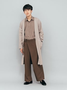「ラップパンツ」｜「アイテム（その他アウター）」を使った、SENSE OF PLACE ONLINE STOREさん（メンズ・178cm）の夏コーディネート