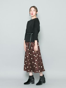 「SENSE OF PLACE by URBAN RESEARCH（センスオブプレイスバイアーバンリサーチ）のロングスリムベルト（ベルト）」を使った、SENSE OF PLACE ONLINE STOREさん（レディース・166cm）の秋コーディネート