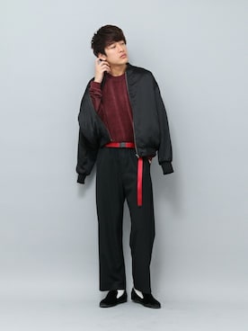 「SENSE OF PLACE by URBAN RESEARCH（センスオブプレイスバイアーバンリサーチ）のアイテム（ベルト）」を使った、SENSE OF PLACE ONLINE STOREさん（メンズ・178cm）の秋コーディネート