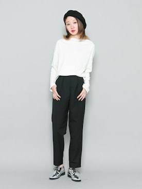 「SENSE OF PLACE by URBAN RESEAR」｜「アイテム（ハンチング/ベレー帽）」を使った、SENSE OF PLACE ONLINE STOREさん（レディース・166cm）の秋コーディネート